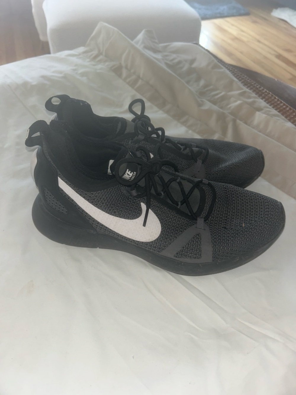 Nike Black and White Lightweight Running Shoes